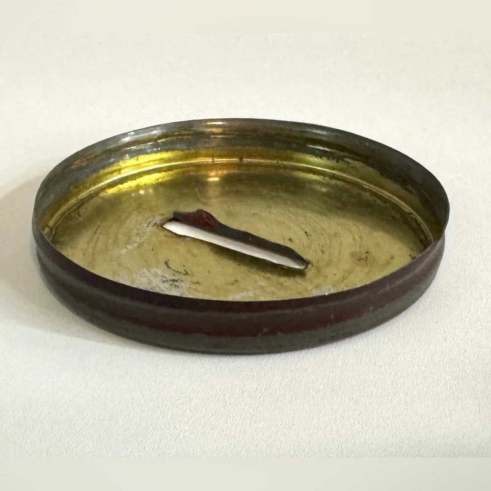 Vintage Glass Barrel Jar Coin Bank